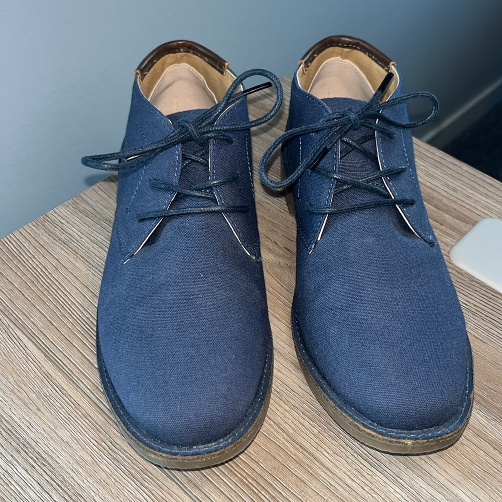 Kenneth Cole New York Real Deal Navy Canvas Shoes - Picture 4 of 7